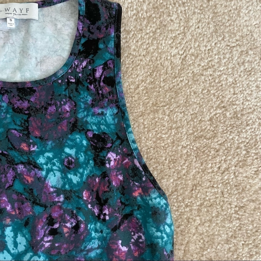 NWOT WAYF Floral Print Sleeveless Dress! - Picture 7 of 7